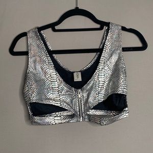 Dolls kill metallic cut out shirt Coachella